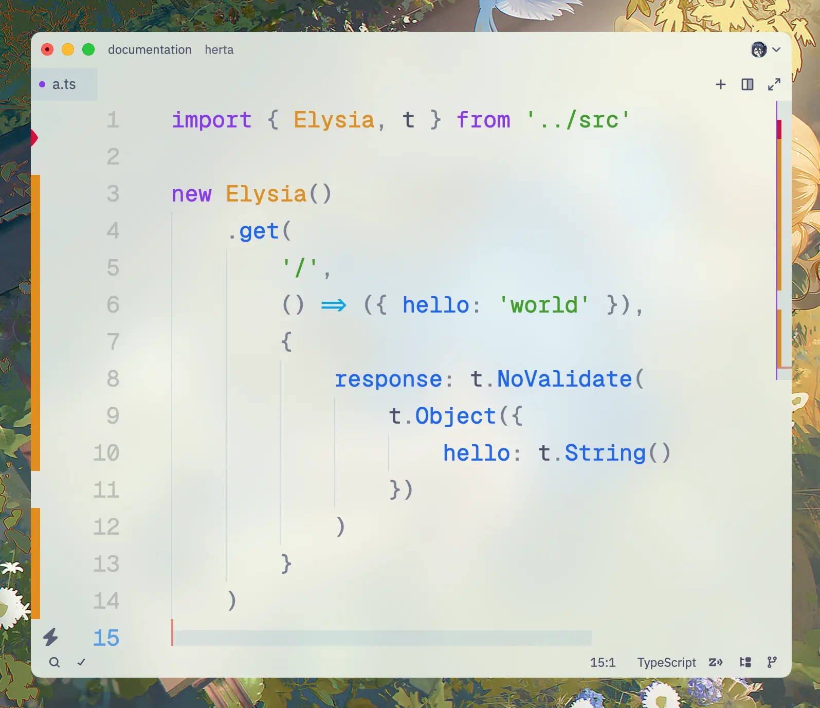 Using t.NoValidate to tell Elysia to skip validation